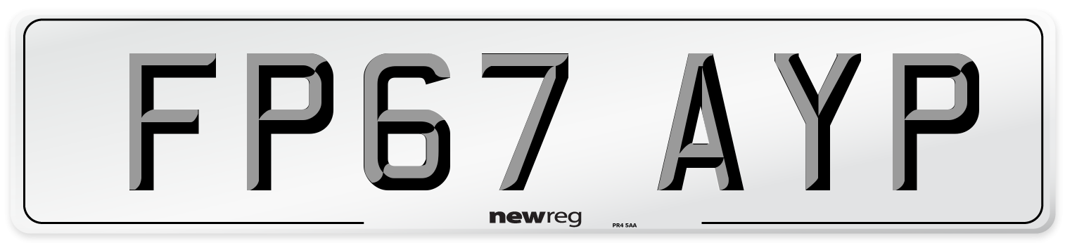 FP67 AYP Number Plate from New Reg